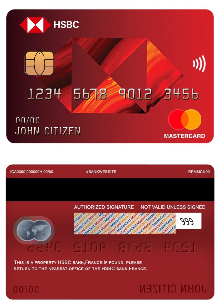 France HSBC bank mastercard